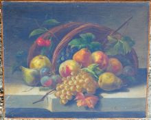 19th Century, still life of fruit, oil on canvas, signed 'Jureau' lower right,