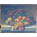 19th Century, still life of fruit, oil on canvas, signed 'Jureau' lower right,