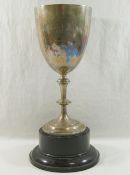 An Edwardian silver trophy cup, Sheffield 1902,