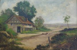 Marion Edwards (19th/20th Century British), a pair of oils on canvas of rural scenes,