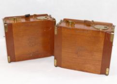 Two late 19th century Eastman Kodak Company wooden and brass mounted clockwork roll holders, 10.