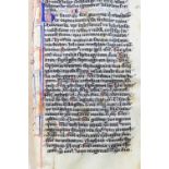 A late 13th/early 14th century page from a latin biblical manuscript,