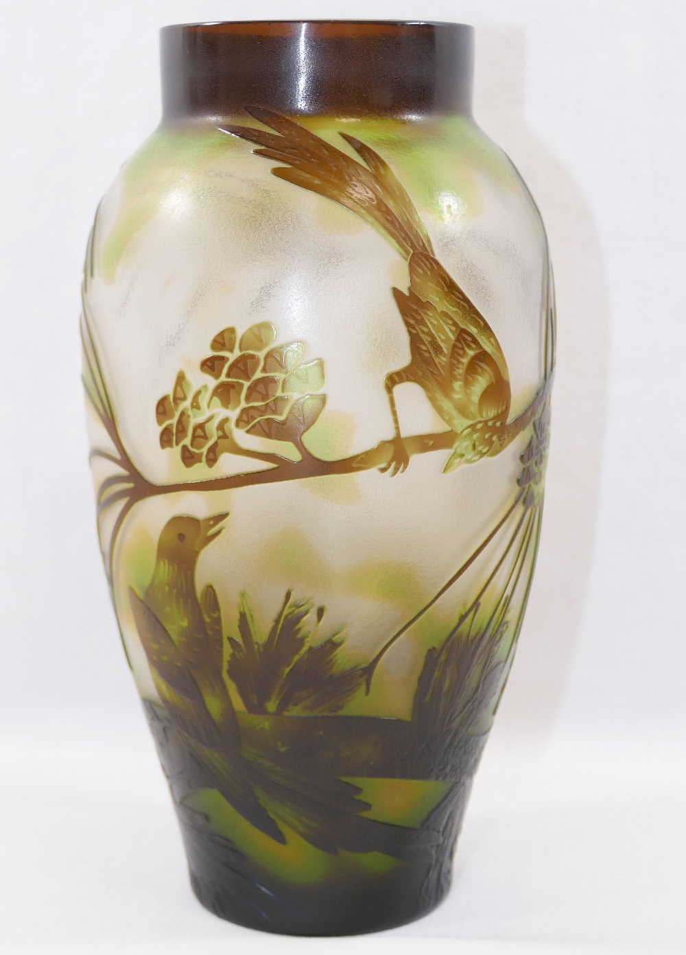 A cameo glass vase, - Image 2 of 2