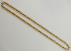 An Italian bi-colour rope twist necklace, stamped '750', 51.5cm long, 29.