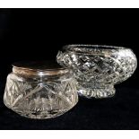 A pair of 19th century panel cut finger bowls, 13cm diameter,