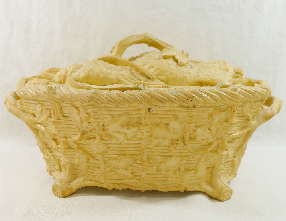A 19th century Minton caneware tureen mo - Image 4 of 4