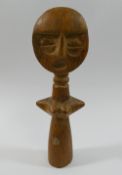 An Ashanti carved wooden female fertilit