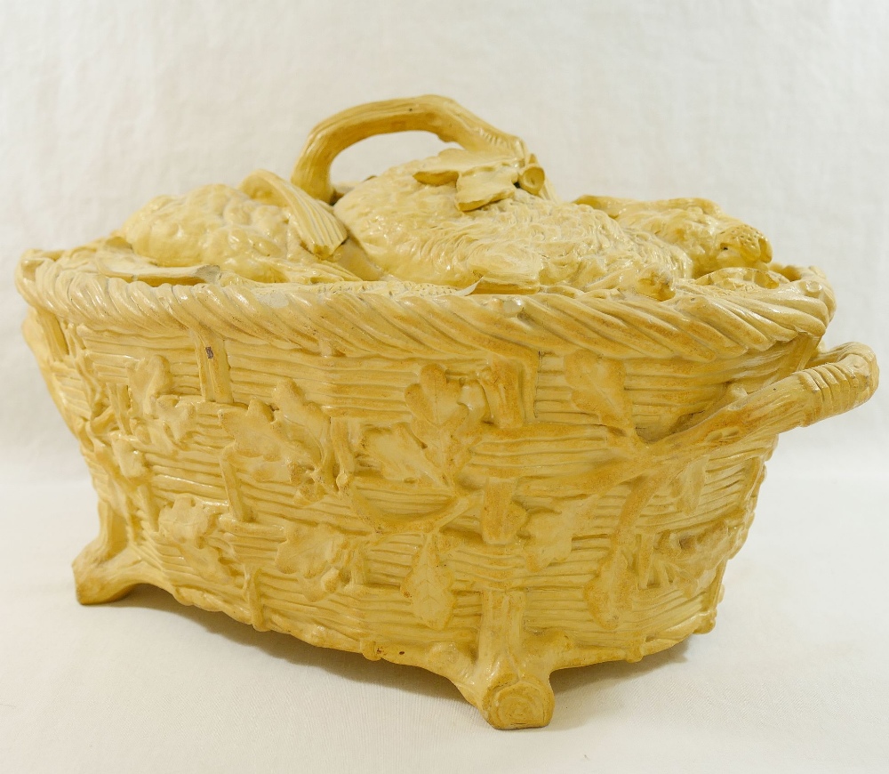 A 19th century Minton caneware tureen mo - Image 3 of 4