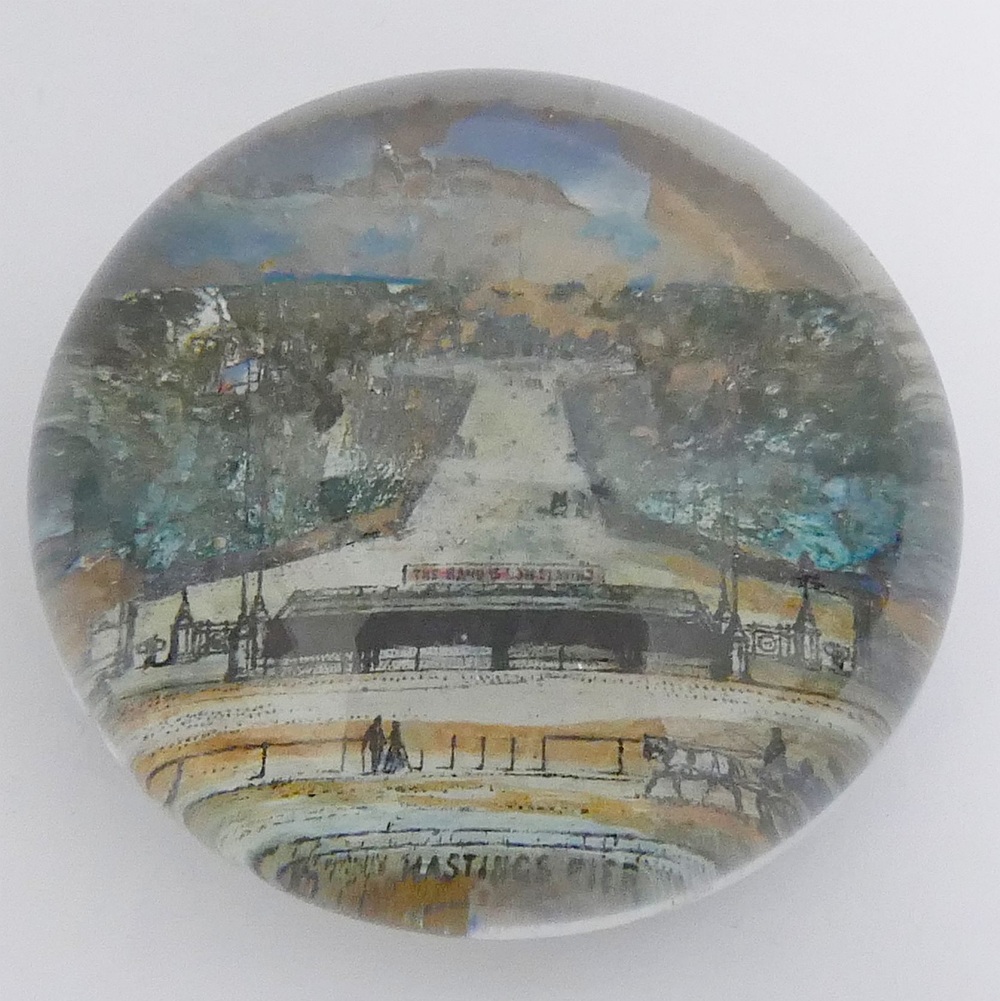 Two Victorian glass souvenir paperweight - Image 2 of 4