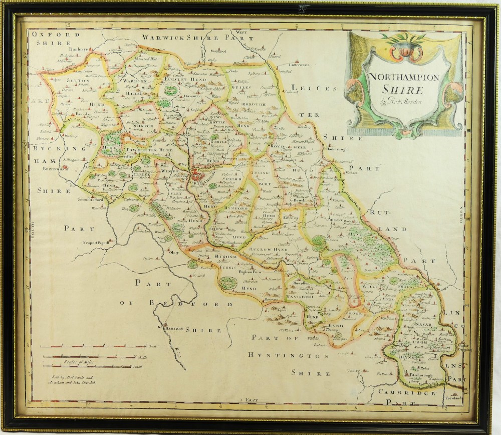 Two 18th century hand coloured maps of N