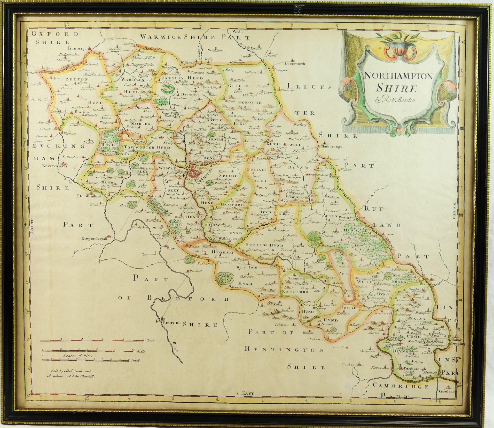 Two 18th century hand coloured maps of N - Image 3 of 12