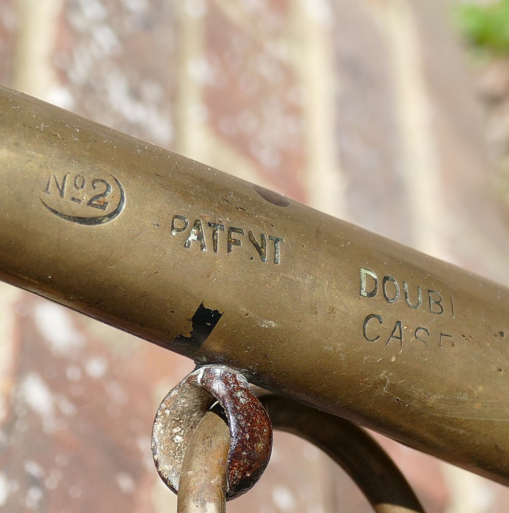 A pair of 19th century brass and iron ho - Image 2 of 4