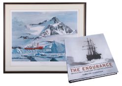 Keith Shackleton, 'H.M.S. Endurance In The Ice' signed limited edition print 531/850, framed and