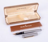 A Schaeffer 14k knib pen with engraving 'H.V.P. 8.12.79' boxed.
