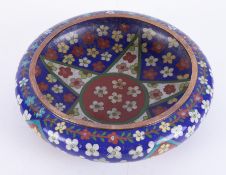 A Cloisonné Chinese enamelled bowl, diameter 26cm.