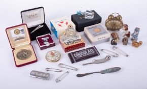 A mixed bag of collectables to include an Ingersoll nurses watch, a Silver Jubilee bath soap