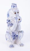 Delft Faience 'Monkey Jug', height 26cm.