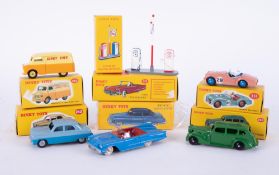 Replica Dinky Toys, seven boxed models including No162 Ford Zephyr Saloon, No 555