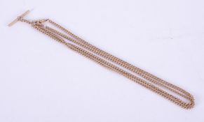 A 9ct gold watch chain, approx. 25.9g.