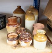 A collection of china wares including Royal Doulton miniature Lambeth jug, Symons Ratcliff jug,