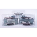 Five Atlas boxed ships including Prince Of Wales, H.M.S. Hood, Scharnhorst, Bismarck and Yamato (5).