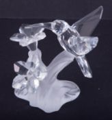 Swarovski Crystal Glass, 'Hummingbird', boxed.