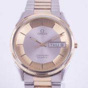Omega, a gents two-tone Omega Seamaster quartz, case diameter approx. 33.5mm, case number 1425,