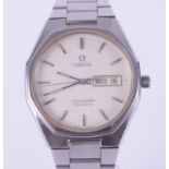 Omega, a stainless steel Omega Seamaster quartz with full bracelet, calibre 1345, 1977,