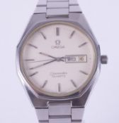 Omega, a stainless steel Omega Seamaster quartz with full bracelet, calibre 1345, 1977,