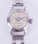 Tudor, a ladies vintage stainless steel manual wind Tudor Oyster Royal wristwatch, stamped on the