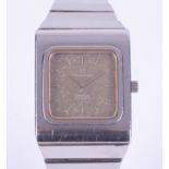 Omega, a gent's stainless steel Omega Constellation automatic wristwatch with a square 'TV' shape