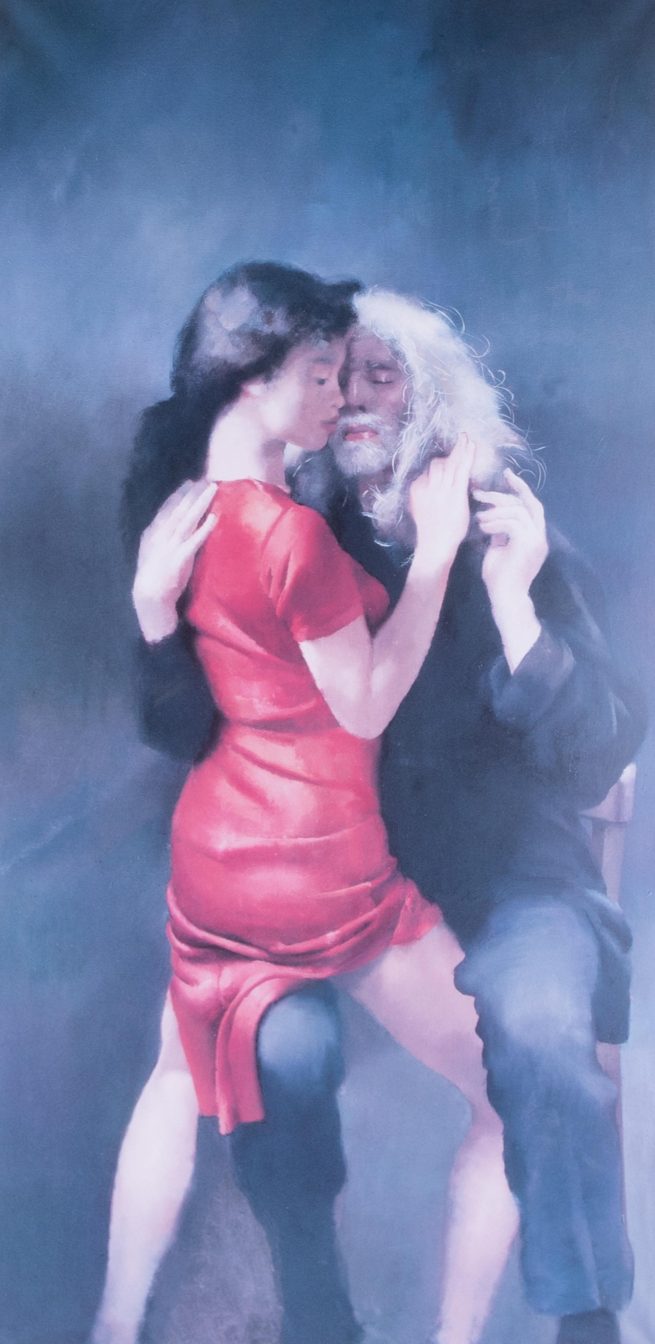 Robert Lenkiewicz (1941-2002) 'Painter With Moi' limited edition print 28/100, embossed signature, - Image 2 of 2