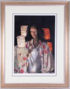 Robert Lenkiewicz (1941-2002) 'Anna With Paper Lanterns' limited edition print 325/500, also