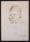 Robert Lenkiewicz (1941-2002) pencil sketch of 'Pippa Jayne Casterton' dated august 1971, signed,