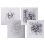 Robert Lenkiewicz (1941-2002), a set four signed etchings each with the edition 20/475, framed and