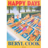 Beryl Cook, poster for the launch of her book Happy Days by Victor Gollancz, New York 1995, 62cm x