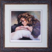 Robert Lenkiewicz (1941-2002) 'Study of Lisa' limited edition print 525/750, 36cm x 36cm, framed and