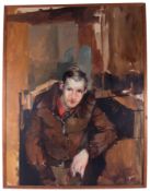 Robert Lenkiewicz, oil on canvas, Project 3, portrait of Michael, oil on canvas, provenance -