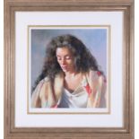 Robert Lenkiewicz (1941-2002) 'Study Of Anna' limited edition print 12/750, 37cm x 37cm, framed