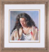 Robert Lenkiewicz (1941-2002) 'Study Of Anna' limited edition print 12/750, 37cm x 37cm, framed