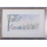 Terry McKivragan (1929 - 2012) 'Horse Guards Parade' watercolour, signed, 20cm x 16cm, framed and