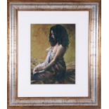 Fletcher Sibthorp (British, b. 1967), 'White Linen' signed limited edition giclee print 62/195, 37cm