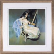 Robert Lenkiewicz (1941-2002) 'Esther Seated' limited edition print 137/475, signed by Esther