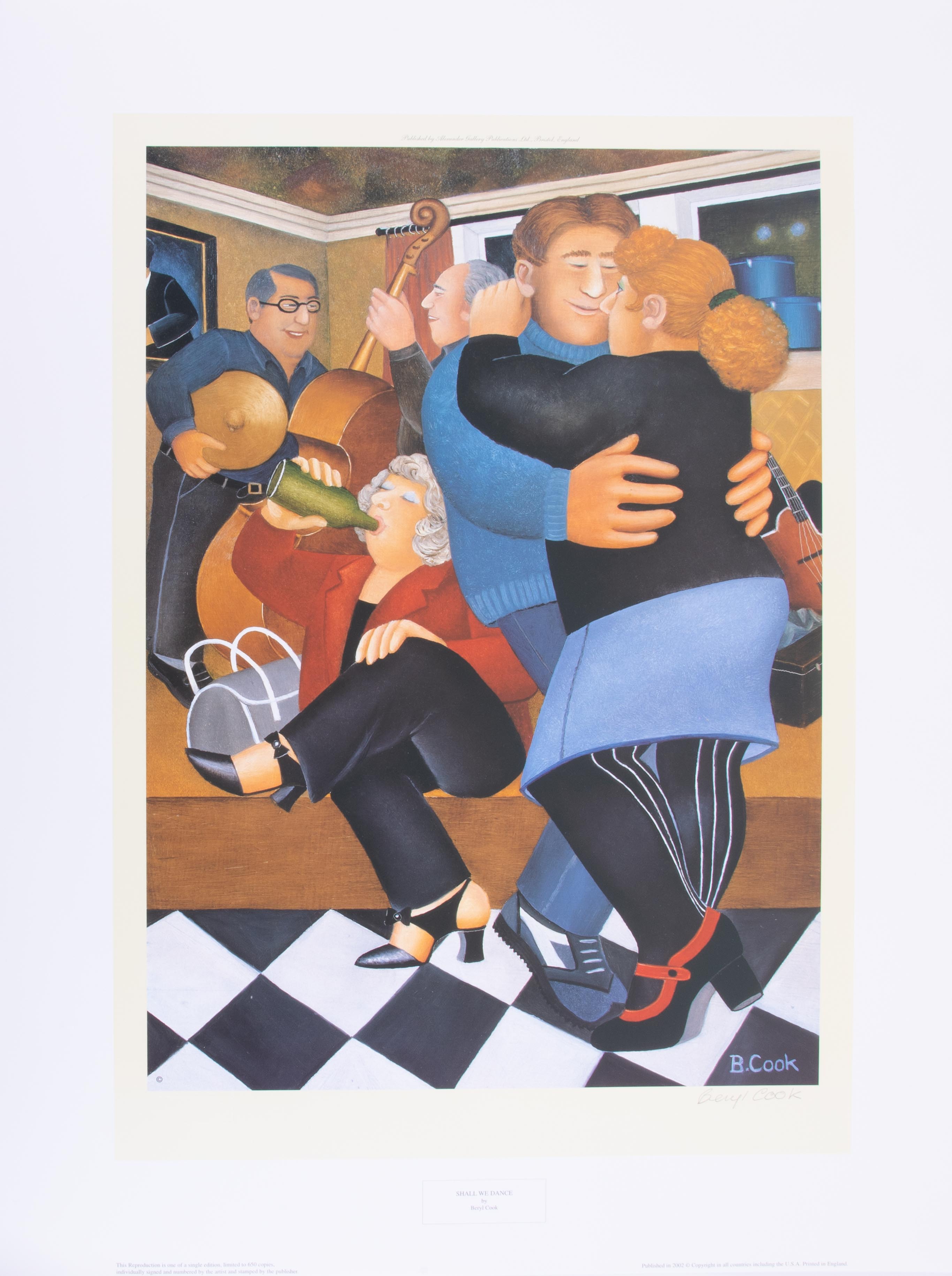 Beryl Cook (1926-2008) 'Shall We Dance', signed limited edition print 33/650, published by The