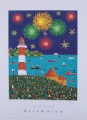 Brian Pollard, 'Fireworks', signed poster, edition 1213/2000, unframed.