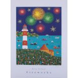 Brian Pollard, 'Fireworks', signed poster, edition 1213/2000, unframed.