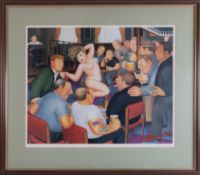 Beryl Cook (1926-2008) 'Lunchtime Entertainment' signed print, published by Alexander