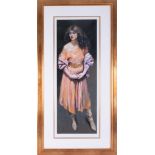 Robert Lenkiewicz (1941-2002) 'Karen Standing' limited edition print 242/500, embossed signature,