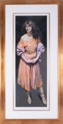 Robert Lenkiewicz (1941-2002) 'Karen Standing' limited edition print 242/500, embossed signature,