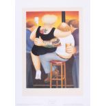 Beryl Cook (1926-2008) 'Two On A Stool' signed print, stamped JCH, published by The Alexander